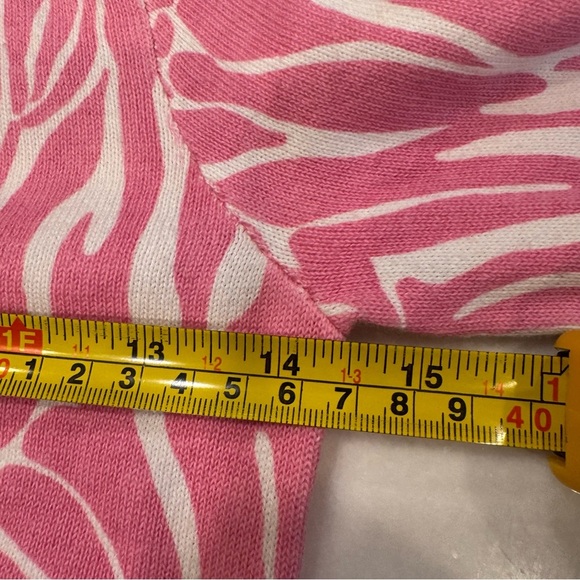 Lilly Pulitzer Girls Pink & White Cardigan Button Up Size 6 - Picture 4 of 10